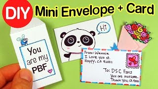 How to make mini Envelopes wCards  Paper Flower Bouquet DIY [upl. by Oznarol]