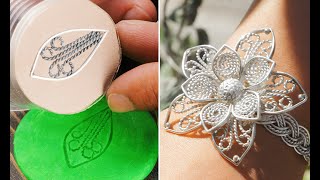 From a silver coin to a filigree bracelet 💙 [upl. by Htebazle]