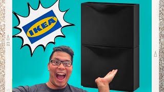 How to Install a Floating Shoe Cabinet  DIY IKEA Trones Cabinet Install [upl. by Emmit735]