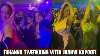 Janhvi kapoor Dance With Rihanna On Zingaat Song At Lavish Indian Pre Wedding Ceremony [upl. by Spiegel]