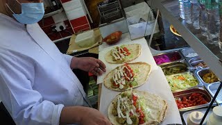 Lebanese Falafel Sandwich Wrap for £500  also Falafel Recipe making Process  at quotFresh Falafelquot [upl. by Nylsirhc]