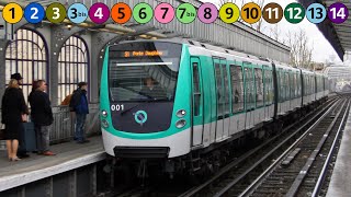 Le trajet optimal pour parcourir les 16 lignes du métro de Paris [upl. by Abehs]