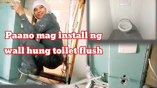 how to install a flush wall hung toilet  waig [upl. by Mukund]