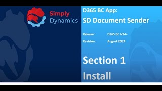 SD Document Sender App Installation in D365 Business Central [upl. by Ibby]