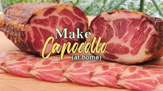 Easy way to make dry cured Italian Capocollo at home  Dry Curing Meats for Beginners [upl. by Nekcarb]