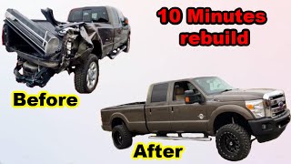 Rebuilding a Salvage Dodge Hellcat in 10 Minutes like throtl [upl. by Nikal171]