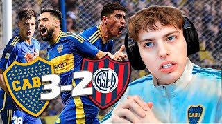 DAVOO XENEIZE REACCIONA A BOCA 3 SAN LORENZO 2 2024  LIGA ARGENTINA FECHA 11 [upl. by Ellehsem733]