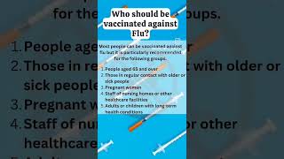 Who should be vaccinated against Flu [upl. by Roderick]