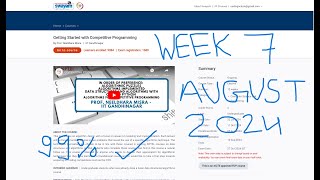 Getting Started with Competitive Programming Week 7 Assignment With Programming August 2024 IITG [upl. by Ssirk]