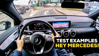 MERCEDES A CLASS 2019 HEY MERCEDES TEST LIVE TRAFFIC AClass vs CClass [upl. by Harry]