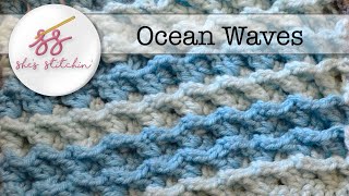 Ocean Waves Crochet Tutorial Just Another Crochet Along [upl. by Herculie]