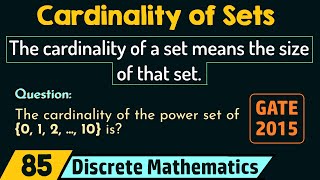 What is the Cardinality of a Set  Set Theory Empty Set [upl. by Nwaf]