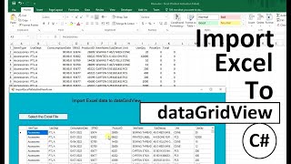 How to Import Excel File to dataGridView in c Easily  swift learn [upl. by Hasina]