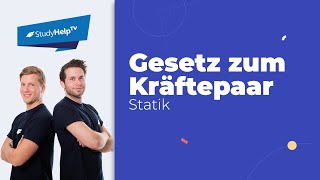 Gesetz zum Kräftepaar  Drehmoment Technische Mechanik StudyHelp [upl. by Bonns]