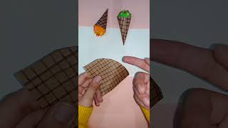 DIY Miniature Craft Ideas Easy paper craft  How To Make Paper Ice Cream  Mini Icecream 😋 [upl. by Merwin453]