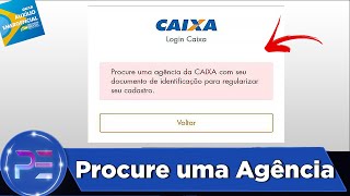 RESOLVIDO Procure uma agência da caixa com seu documento CAIXA TEM [upl. by Snoddy257]