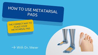 How to use metatarsal pads [upl. by Eidua]