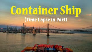 Container Ship Time Lapse Cargo Loading Unloading in Port [upl. by Doak]