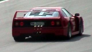 Ferrari F40 SOUND On the Track  Accelerations amp Backfires [upl. by Esau583]