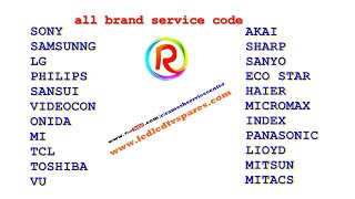 ALL BRAND SERVICE MODE 22 BRAND [upl. by Jehanna]