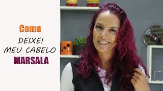 Como pintar o cabelo marsala Passo a passo como tingir o cabelo de marsala detalhado [upl. by Siskind721]