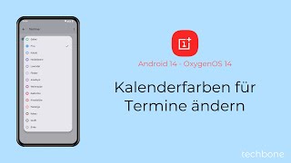 Kalenderfarben für Termine ändern  OnePlus Android 14  OxygenOS 14 [upl. by Annot490]