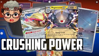 CRUSH the competition with Magnezone ex  Pokemon TCG Deck List  Matches [upl. by Eigroeg]