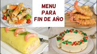 MENÚ para FIN DE AÑO RECETAS FÁCILES para NOCHEVIEJA [upl. by Eninahpets641]