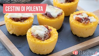 CESTINI DI POLENTA un antipasto super  Ricettait [upl. by Enaerb56]