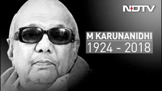 DMK Patriarch M Karunanidhi 5Time Tamil Nadu Chief Minister Dies At 94 [upl. by Amehsat]