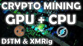 Crypto Mining with GPU  CPU Tutorial  Get the Most Profit From Your Computer [upl. by Drake]