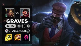 Graves vs Nidalee Jungle  KR Challenger  Patch 1422 Season 14 [upl. by Erlond667]