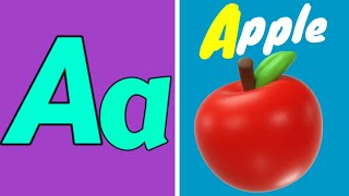 Phonics Song with TWO Words  A For Apple  ABC Alphabet Songs with Sounds for Children [upl. by Mahda674]