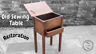 Watch how I RESTORED this Solid Mahogany Sewing Table [upl. by Nanah]