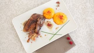 Recette du canard aux pêches  La Cuisine de Monica [upl. by Aryamo]