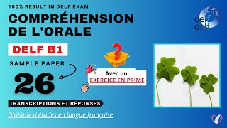 DELF B1  Compréhension de lorale No26  DELF B1 Listening Practice Test Online  French N You [upl. by Ysnat544]