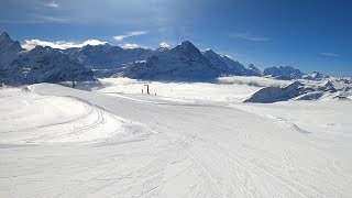 GRINDELWALD MARCH 2023  SkiingSnowboarding Trip  Oberjock Piste 1 3 and 4  GoPro Hero 8 [upl. by Nimrac]