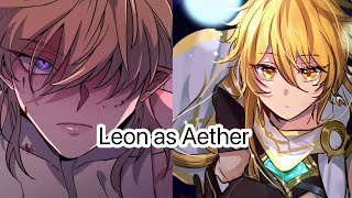 Dark Fall react to Leon as Aether  NOT PART 2 cringerushed it’s short sorry Nezuko VR [upl. by Wey]