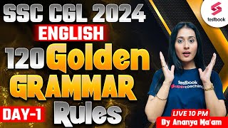 SSC CGL 2024 English  120 Golden Grammar Rules Day 1  By Ananya Maam [upl. by Gretta356]