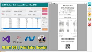 VBNET POS EF 6 Quick Test  Print Barcode and QR Code on the receipt  Visual Studio 2022 [upl. by Varrian]