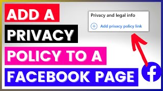 How To Add A Privacy Policy To Your Facebook Page in 2024 [upl. by Tnecniv]