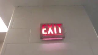 4 1976 Prescolite Exit Signs at a Middle School [upl. by Alilad596]