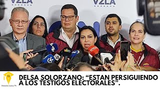 ESTAN PERSIGUIENDO A LOS TESTIGOS ELECTORALES DENUNCIA DELSA SOLORZANO [upl. by Anelhtac]