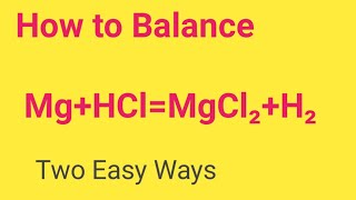 MgHClMgCl2H2 Balanced Equation Magnesium  Hydrochloric Acid Balanced Equation [upl. by Aelyk]