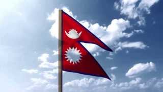 Nepali Flag Animation With National Anthem [upl. by Bullis]