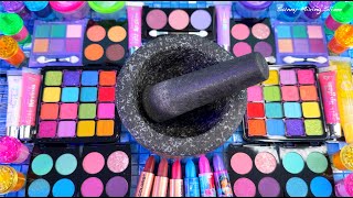 Satisfying Video How To Make Clear Slime Mixing Glitter Eyeshadow Pallete Makeup Cosmetics GoGo ASMR [upl. by Arutek]