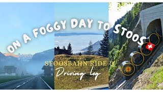 🇨🇭Stoosbahn Full Ride  Driving there on a Foggy Day🚘😶‍🌫️ [upl. by Asirram537]