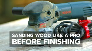 HOW TO Sanding Wood Like a Pro Before Finishing [upl. by Aytnahs]