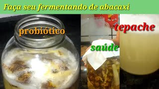 Tepache fermentação com a casca de abacaxi probiótico [upl. by Nylavad]