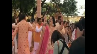 Anil Ambani plays Dandiya with Nita Ambani in Isha Ambani Sangeet ceremony at Udairpur [upl. by German]